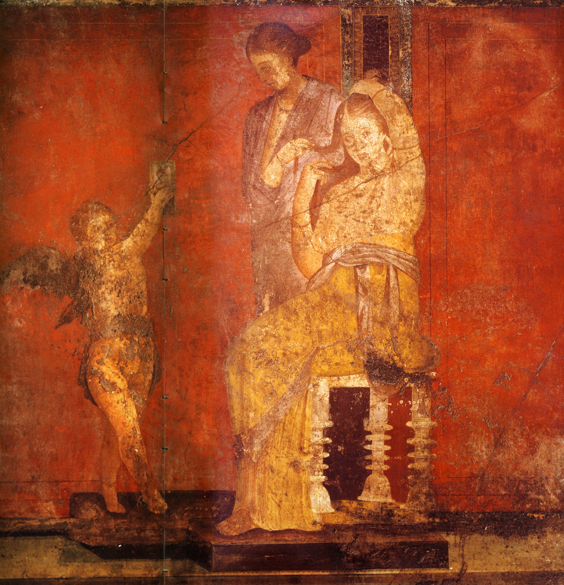 Toilet of the young woman